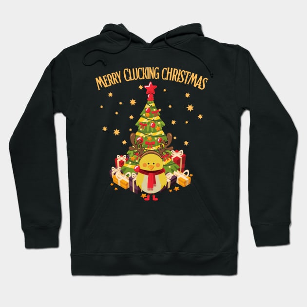 Merry Clucking Christmas - Chicken Xmas Hoodie by Souls.Print